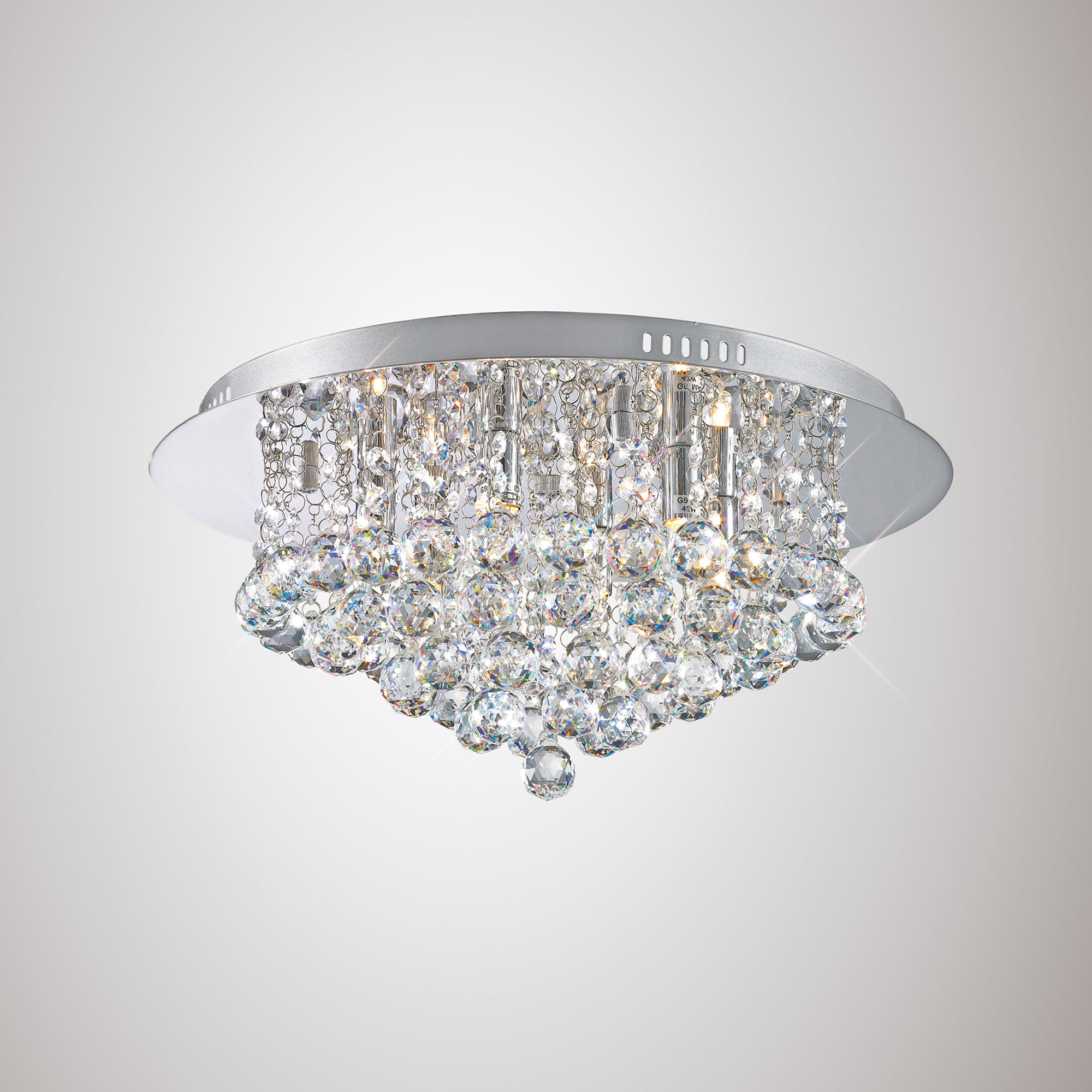 Dahlia Crystal Ceiling Lights Deco Flush Crystal Fittings